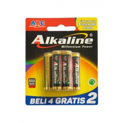 Baterai ABC LR03 Alkaline AAA Set Isi 6